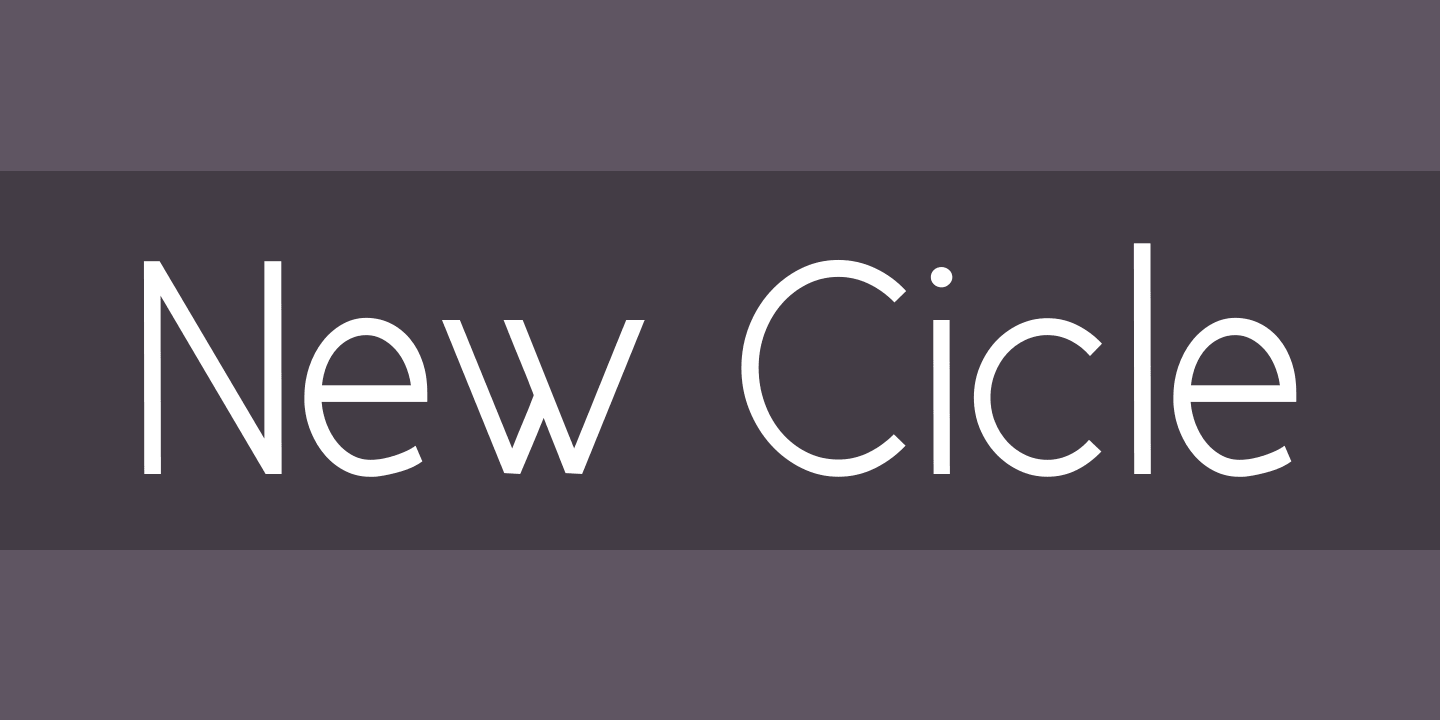 Schriftart New Cicle